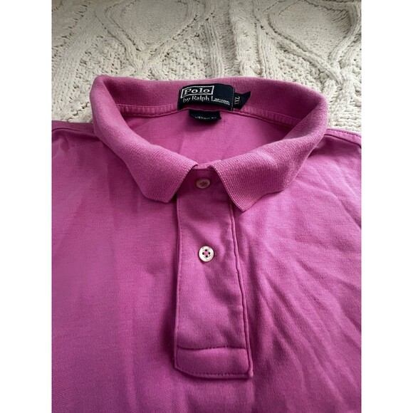 Polo by Ralph Lauren Men's Polo Shirt Short Sleeve Pink Custom Fit Size 2XL - Picture 4 of 10